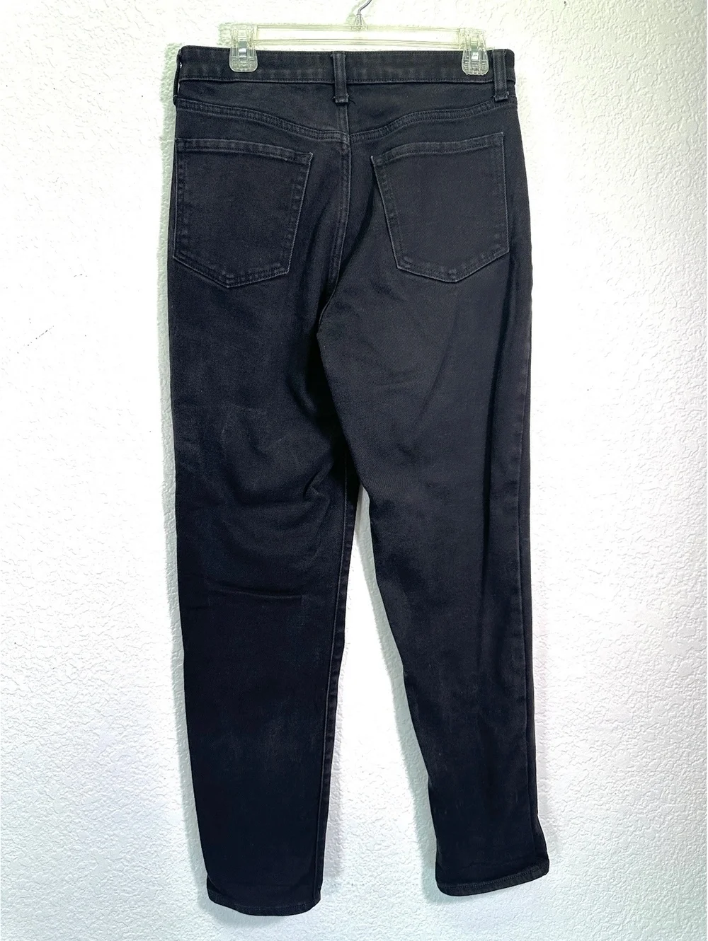 Women’s Sz 8 Tall Old Navy High Rise Black Denim OG Straight Tapered 30x30